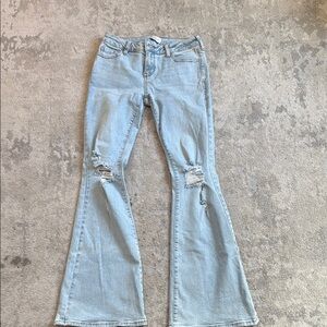 PacSun Blue Flare Wide Leg Jeans